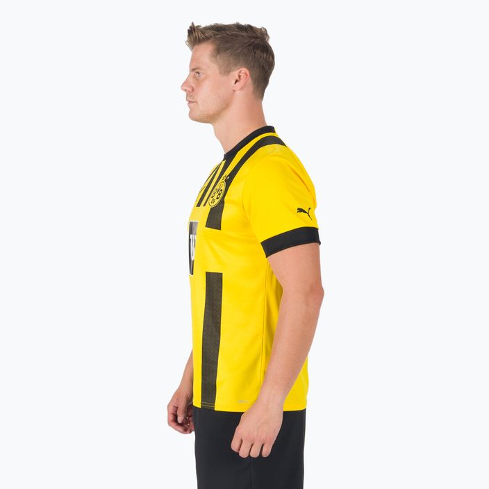 Футболка футбольна чоловіча PUMA Bvb Home Jersey Replica Sponsor жовто-чорна 765883 01 3