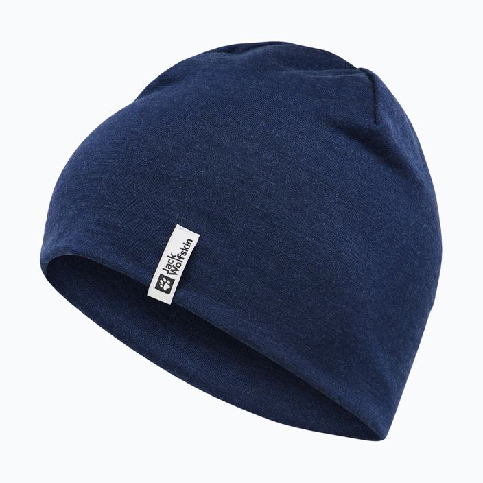 Шапка зимова Jack Wolfskin Rib Merino night blue