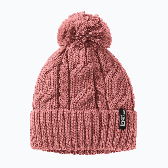 Шапка зимова Jack Wolfskin Pompom mineral red