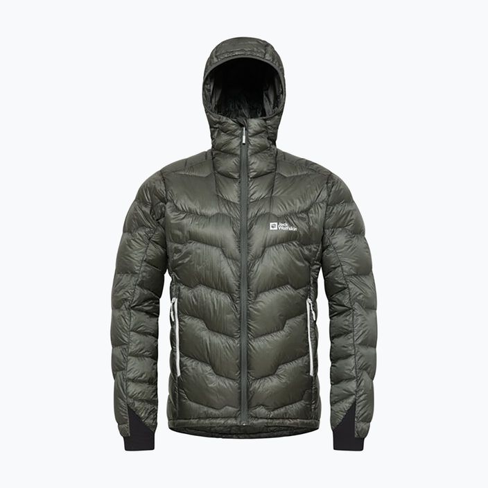 Чоловічий капюшон Jack Wolfskin Alpspitze Down Hoodie сланцевий зелений 10