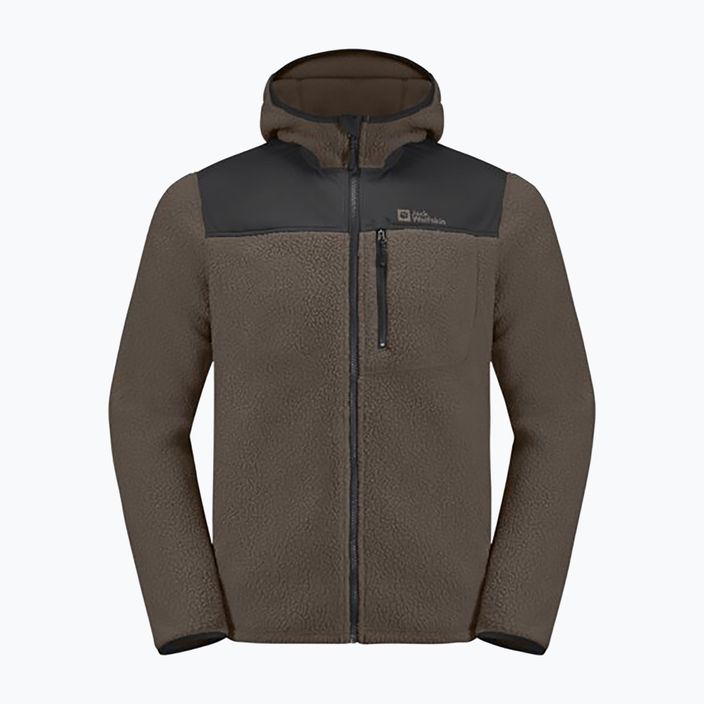 Кофта флісова чоловіча Jack Wolfskin Kammweg Pile Fz cold coffee