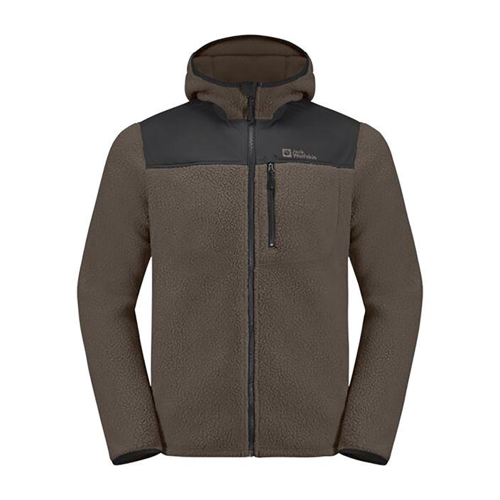 Кофта флісова чоловіча Jack Wolfskin Kammweg Pile Fz cold coffee 2