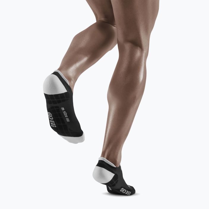 Шкарпетки компресійні бігові чоловічі CEP Ultralight No Show black/light grey 5