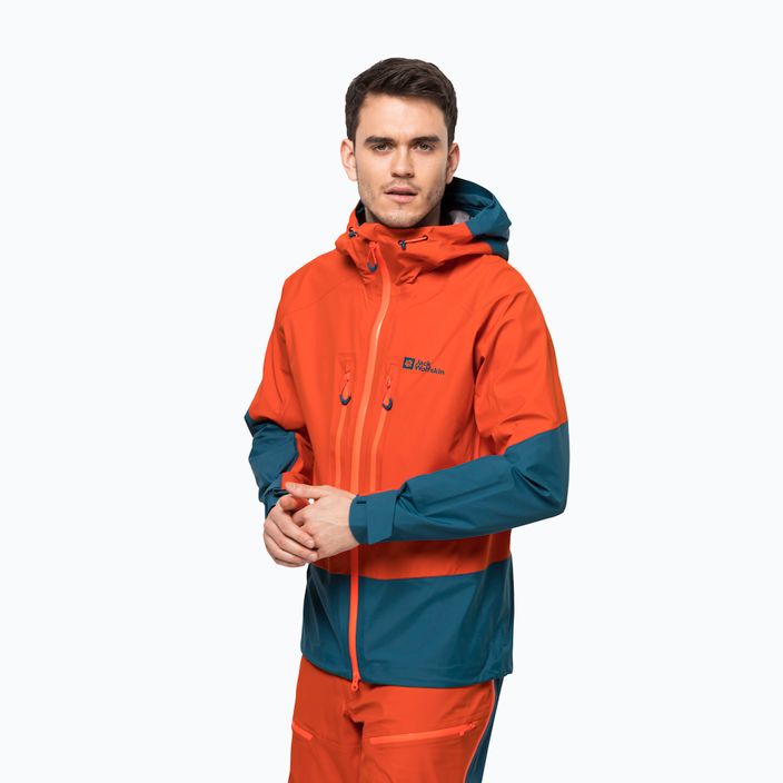 Куртка для скітуру чоловіча Jack Wolfskin Alpspitze 3L помаранчева 1115181