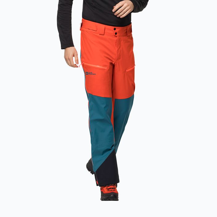Штани для  скітуру чоловічі Jack Wolfskin Alpspitze 3L помаранчеві 1115191