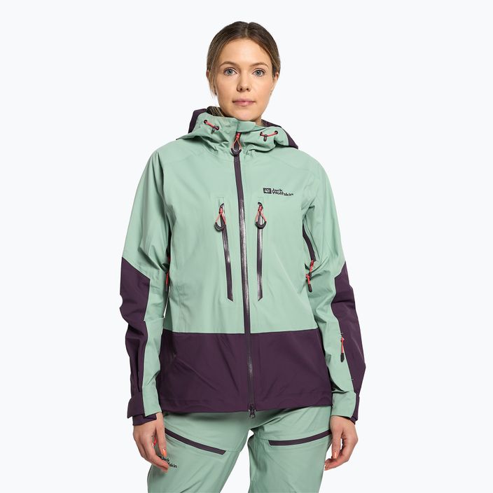 Куртка для скітуру жіноча Jack Wolfskin Alpspitze 3L зелена 1115201