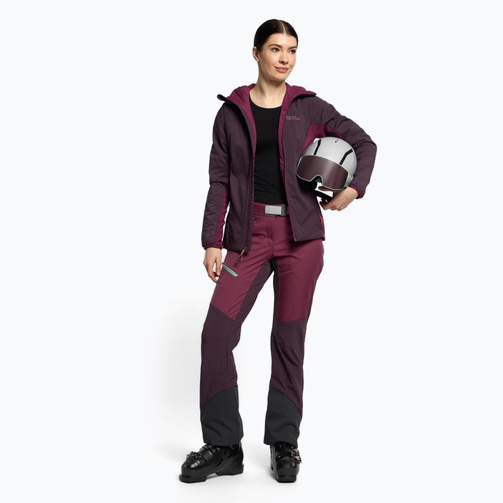 Куртка для скітуру жіноча Jack Wolfskin Alpspitze Ins Hoody фіолетова 1206801_2042 2