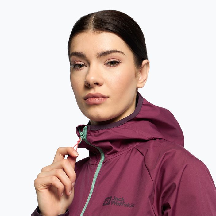 Куртка для скітуру жіноча Jack Wolfskin Alpspitze Hoody фіолетова 1307391_1014 6