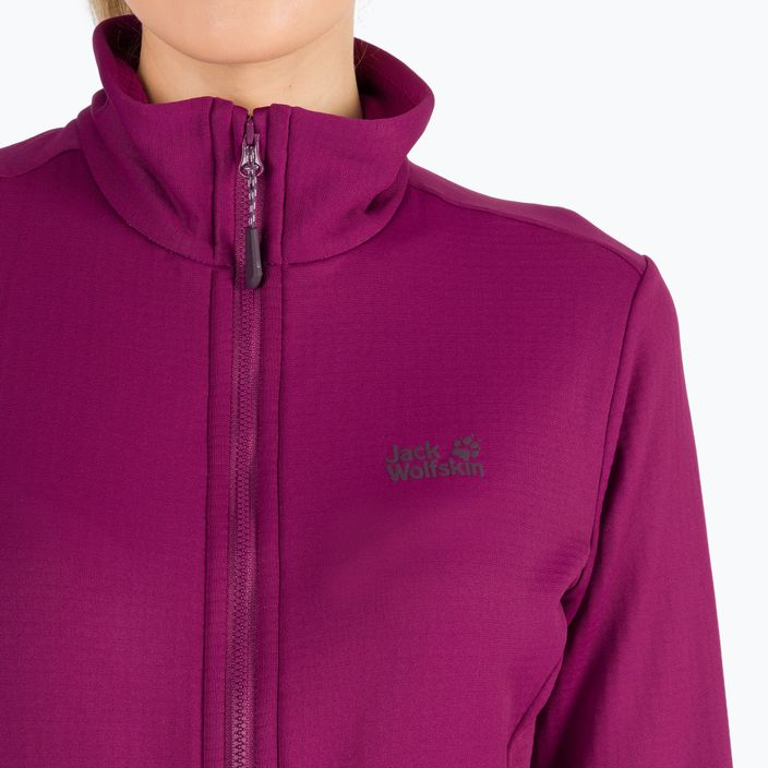 Флісова кофта жіноча Jack Wolfskin Peak Grid Fleece фіолетова 1710351 6
