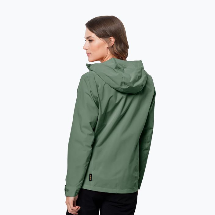 Куртка дощовик жіноча Jack Wolfskin Pack & Go Shell зелена 1111514_4151_005 2