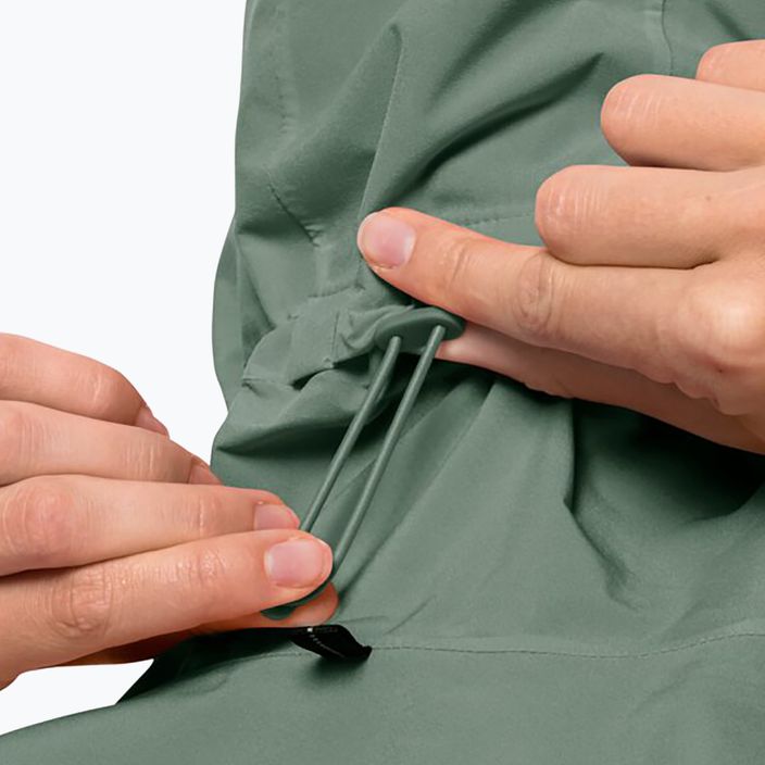 Куртка дощовик жіноча Jack Wolfskin Pack & Go Shell зелена 1111514_4151_005 4