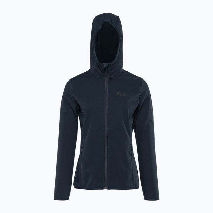 Куртка софтшел жіноча Jack Wolfskin Bornberg Hoody синя 1307691 4