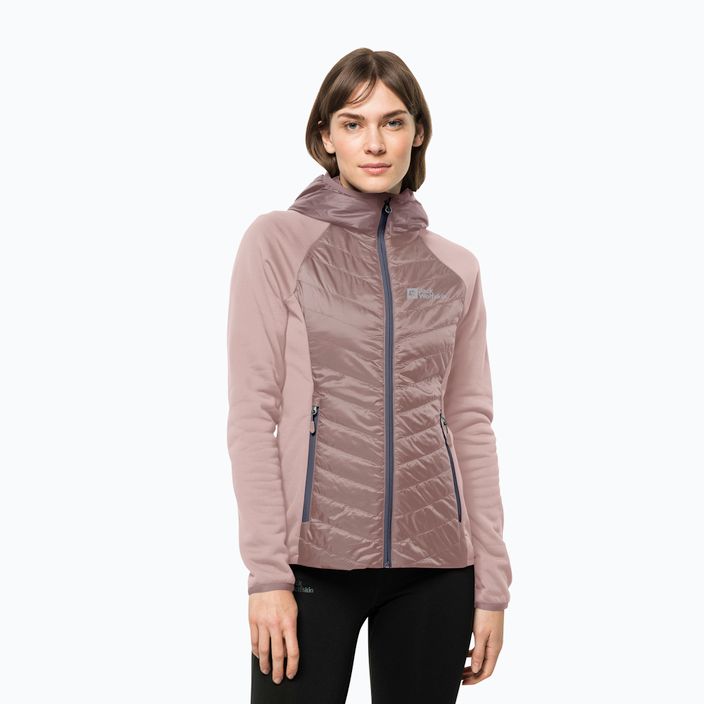 Куртка гібридна жіноча Jack Wolfskin Routeburn Pro Hybrid рожева 1710861