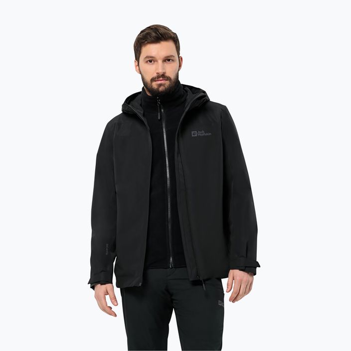 Куртка 3в1 чоловіча Jack Wolfskin Taubenberg 3In1 black 6001 3