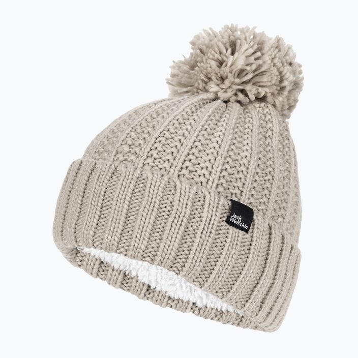 Жіноча зимова шапка Jack Wolfskin Highloft Knit Beanie пильно-сіра 3