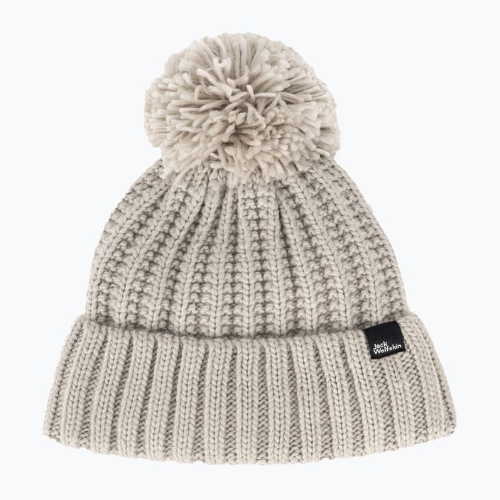 Жіноча зимова шапка Jack Wolfskin Highloft Knit Beanie пильно-сіра 5