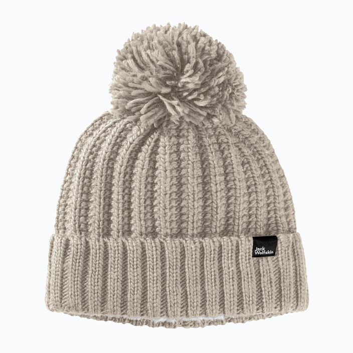 Жіноча зимова шапка Jack Wolfskin Highloft Knit Beanie пильно-сіра 6