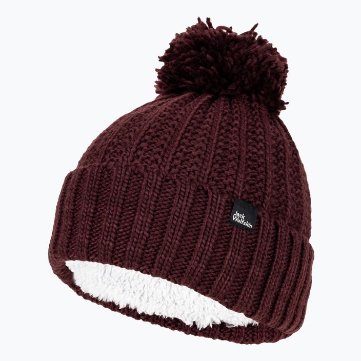 Жіноча зимова шапка Jack Wolfskin Highloft Knit Beanie boysenberry 3