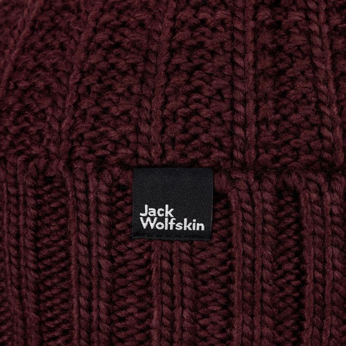 Жіноча зимова шапка Jack Wolfskin Highloft Knit Beanie boysenberry 4