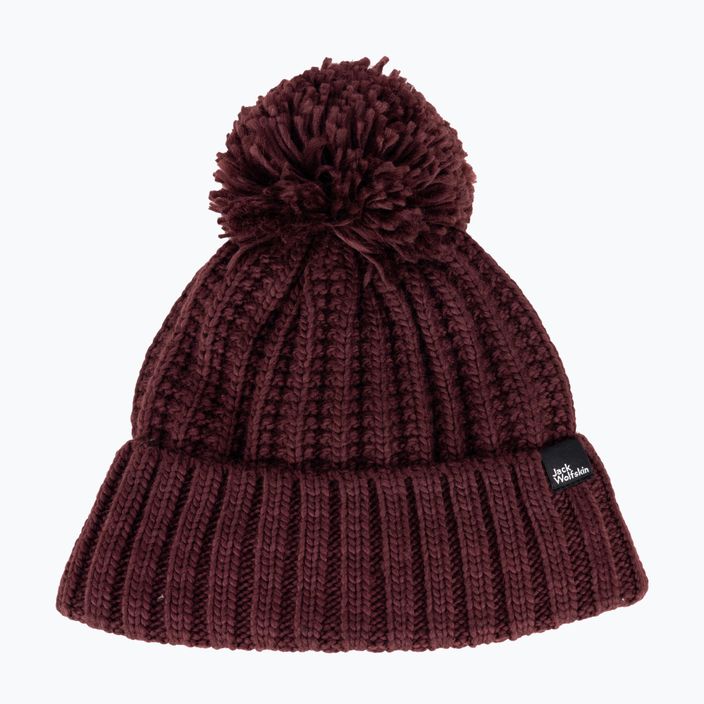 Жіноча зимова шапка Jack Wolfskin Highloft Knit Beanie boysenberry 5