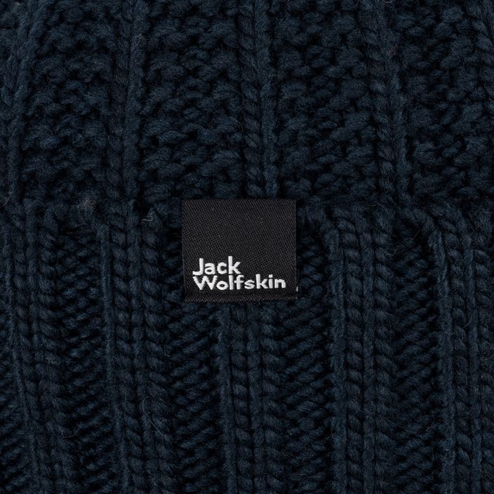 Жіноча зимова шапка Jack Wolfskin Highloft Knit Beanie нічна синя 6