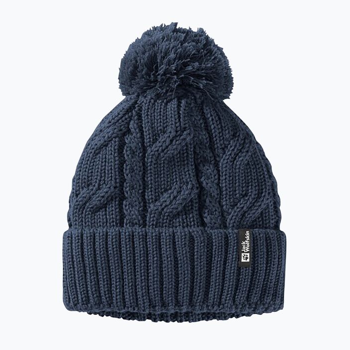 Шапка зимова Jack Wolfskin Pompom night blue