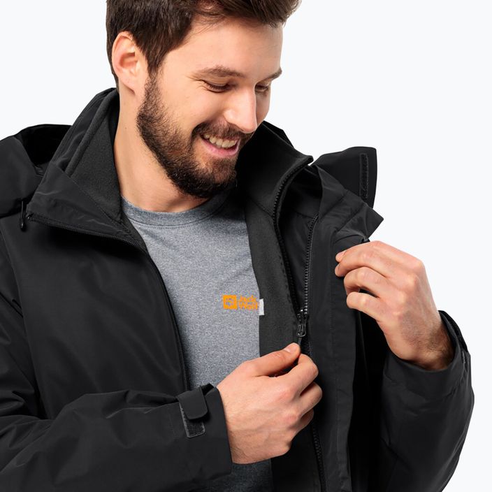 Кофта флісова чоловіча Jack Wolfskin Winterstein Fz black 3