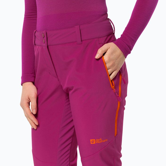 Жіночі штани з софтшелу Jack Wolfskin Alpspitze Tour нові пурпурні 3