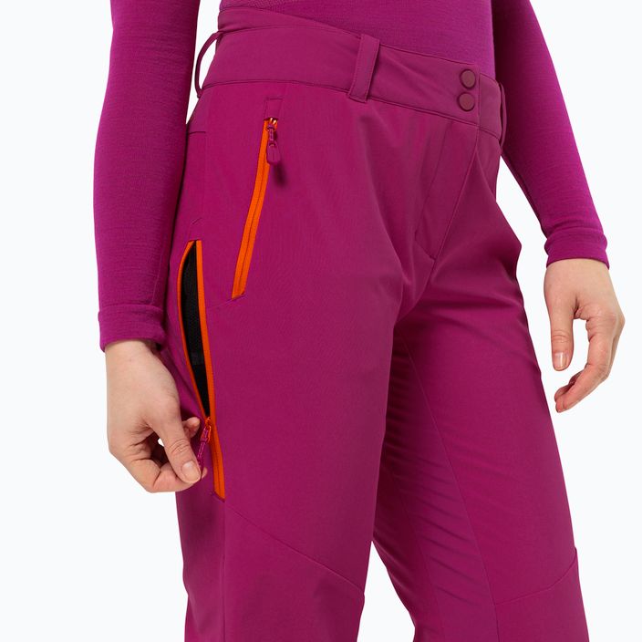 Жіночі штани з софтшелу Jack Wolfskin Alpspitze Tour нові пурпурні 4