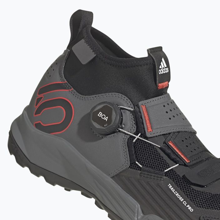 Велотуфлі  MTB чоловічі adidas FIVE TEN Trailcross Pro Clip In grey five/core black/red 11