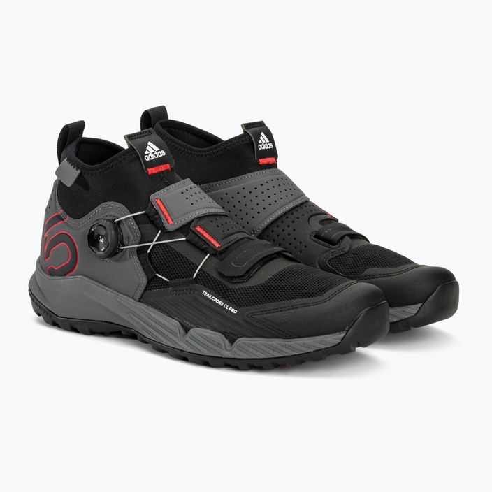 Велотуфлі  MTB чоловічі adidas FIVE TEN Trailcross Pro Clip In grey five/core black/red 5