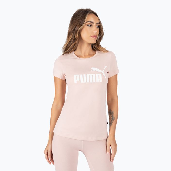Футболка для тренувань жіноча PUMA ESS Logo Tee рожева 586775 47