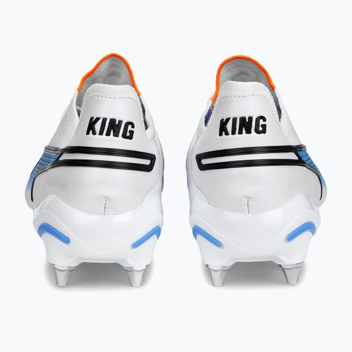 Футбольні бутси чоловічі PUMA King Ultimate MxSG puma white/puma black/blue glimmer/ultra orange 13
