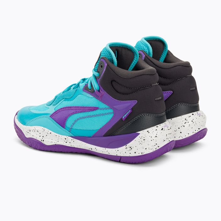 Кросівки для баскетболу чоловічі PUMA Playmaker Pro Mid purple glimmer/bright aqua/strong gray/white 3