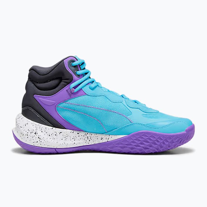 Кросівки для баскетболу чоловічі PUMA Playmaker Pro Mid purple glimmer/bright aqua/strong gray/white 9