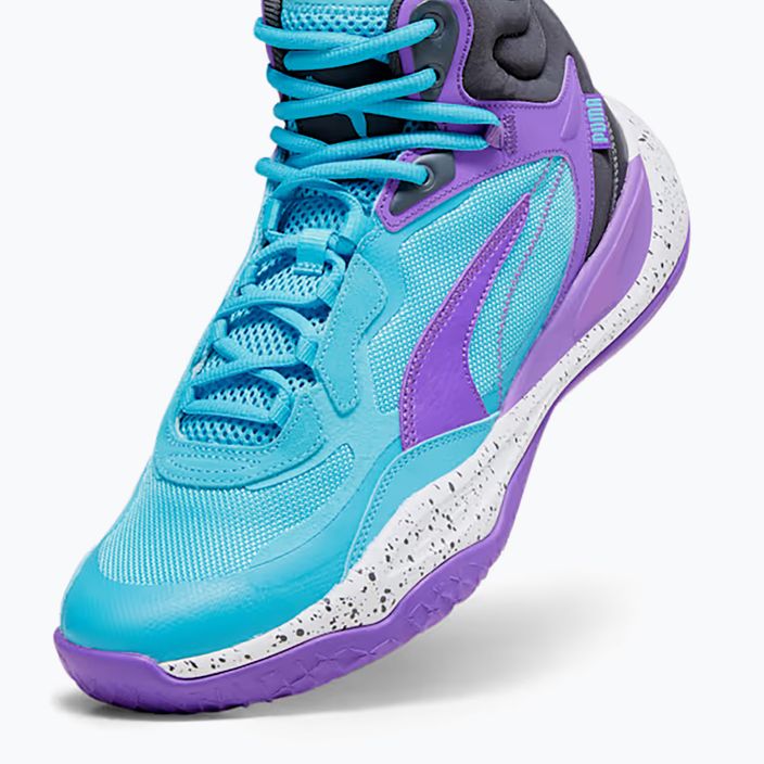 Кросівки для баскетболу чоловічі PUMA Playmaker Pro Mid purple glimmer/bright aqua/strong gray/white 10