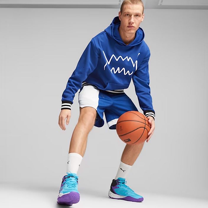 Кросівки для баскетболу чоловічі PUMA Playmaker Pro Mid purple glimmer/bright aqua/strong gray/white 14