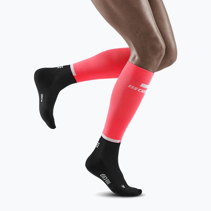 Шкарпетки компресійні бігові жіночі CEP Tall 4.0 pink/black 5