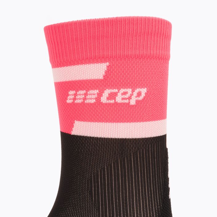 Шкарпетки компресійні бігові жіночі CEP 4.0 Mid Cut pink/black 3