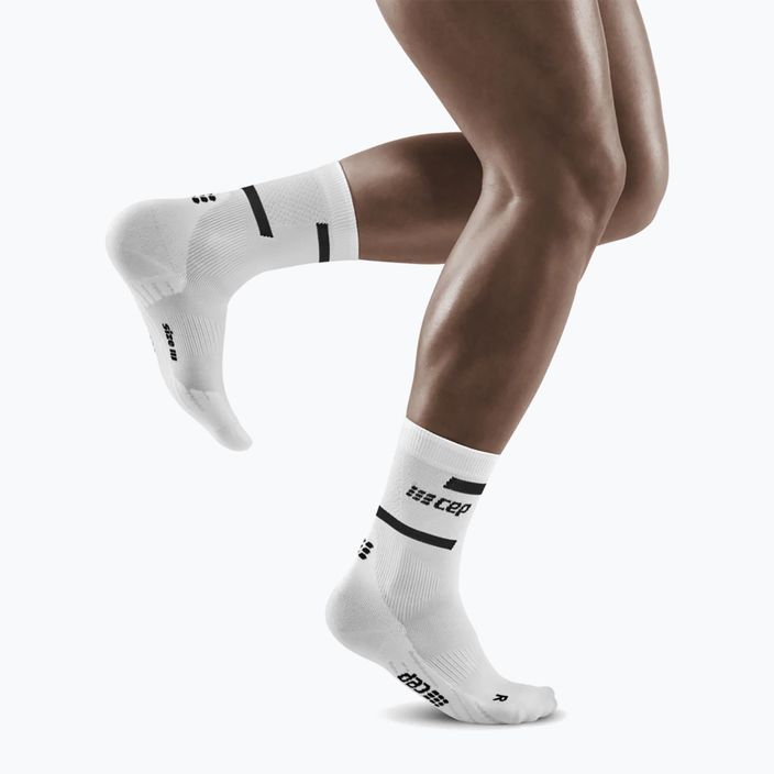 Шкарпетки компресійні бігові чоловічі CEP 4.0 Mid Cut white 3