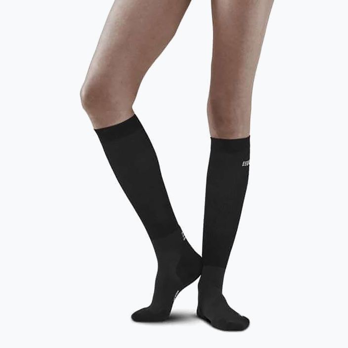 Шкарпетки компресійні жіночі CEP Infrared Recovery black/black 7
