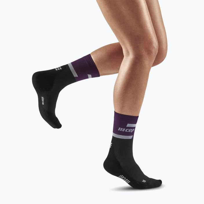 Шкарпетки компресійні бігові жіночі CEP 4.0 Mid Cut violet/black 5