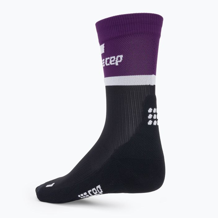 Шкарпетки компресійні бігові жіночі CEP 4.0 Mid Cut violet/black 3