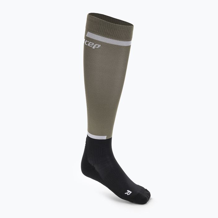 Шкарпетки компресійні бігові чоловічі CEP Tall 4.0 olive/black 2