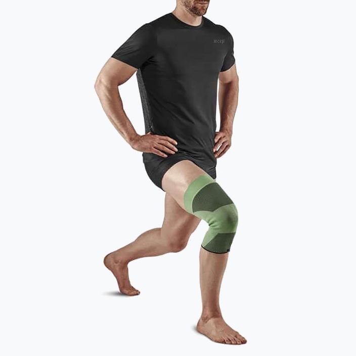 Компресійний бандаж на коліно CEP Mid Support зелений 2