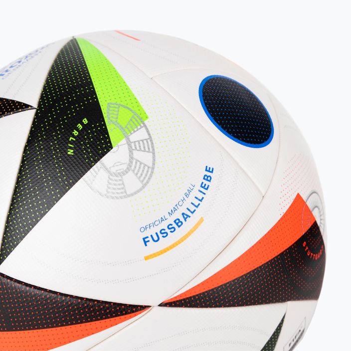 футбольні м'ячі adidas Fussballliebe Competition Euro 2024 білі/чорні/сині розмір 5 3