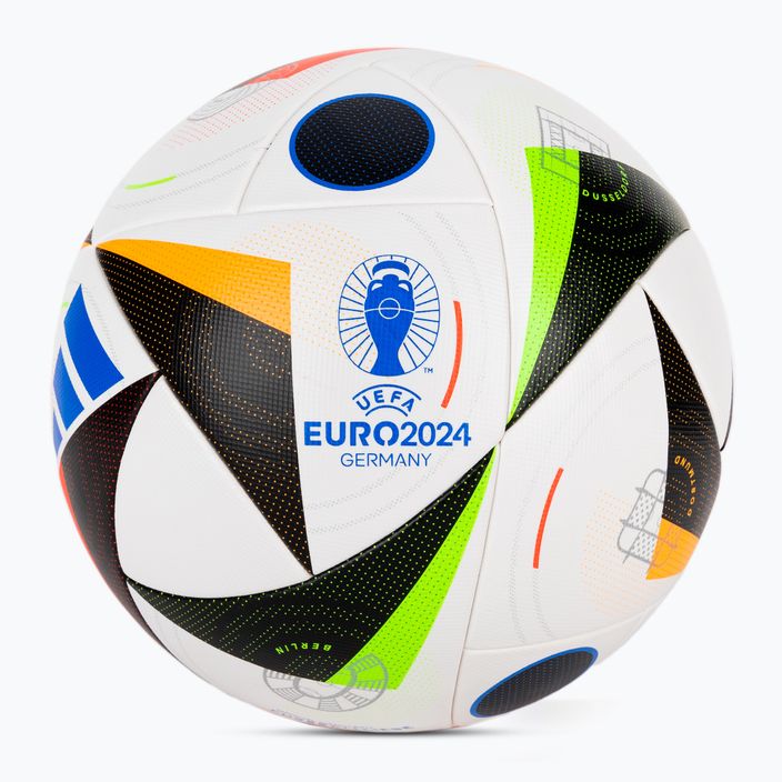 футбольні м'ячі adidas Fussballliebe Competition Euro 2024 білі/чорні/сині розмір 4