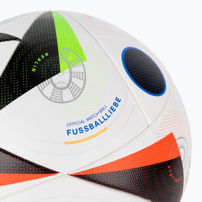 футбольні м'ячі adidas Fussballliebe Competition Euro 2024 білі/чорні/сині розмір 4 3