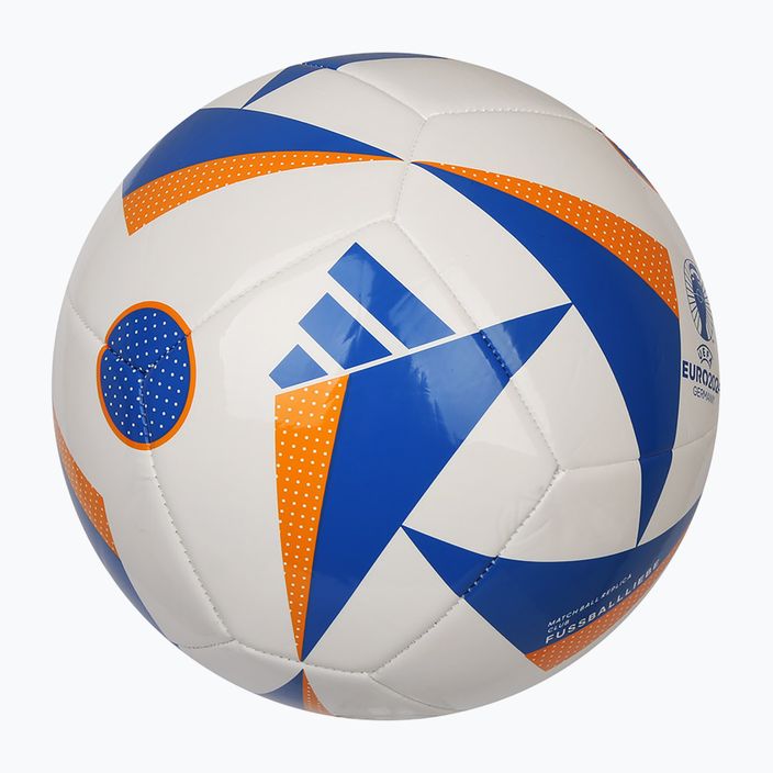 М'яч футбольний adidas Fussballiebe Club white/glow blue/lucky orange розмір 5 2