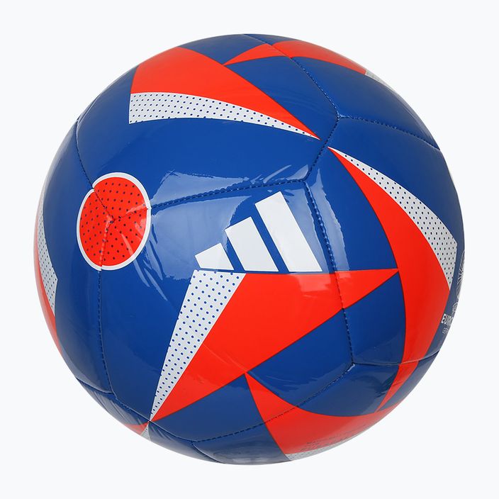 М'яч футбольний adidas Fussballiebe Club glow blue/solar red/whiteрозмір 4 2